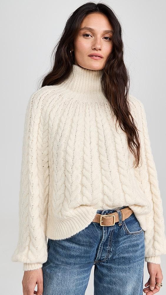 Faherty Frost Cable Knit Alpaca Sweater | Shopbop Product Image