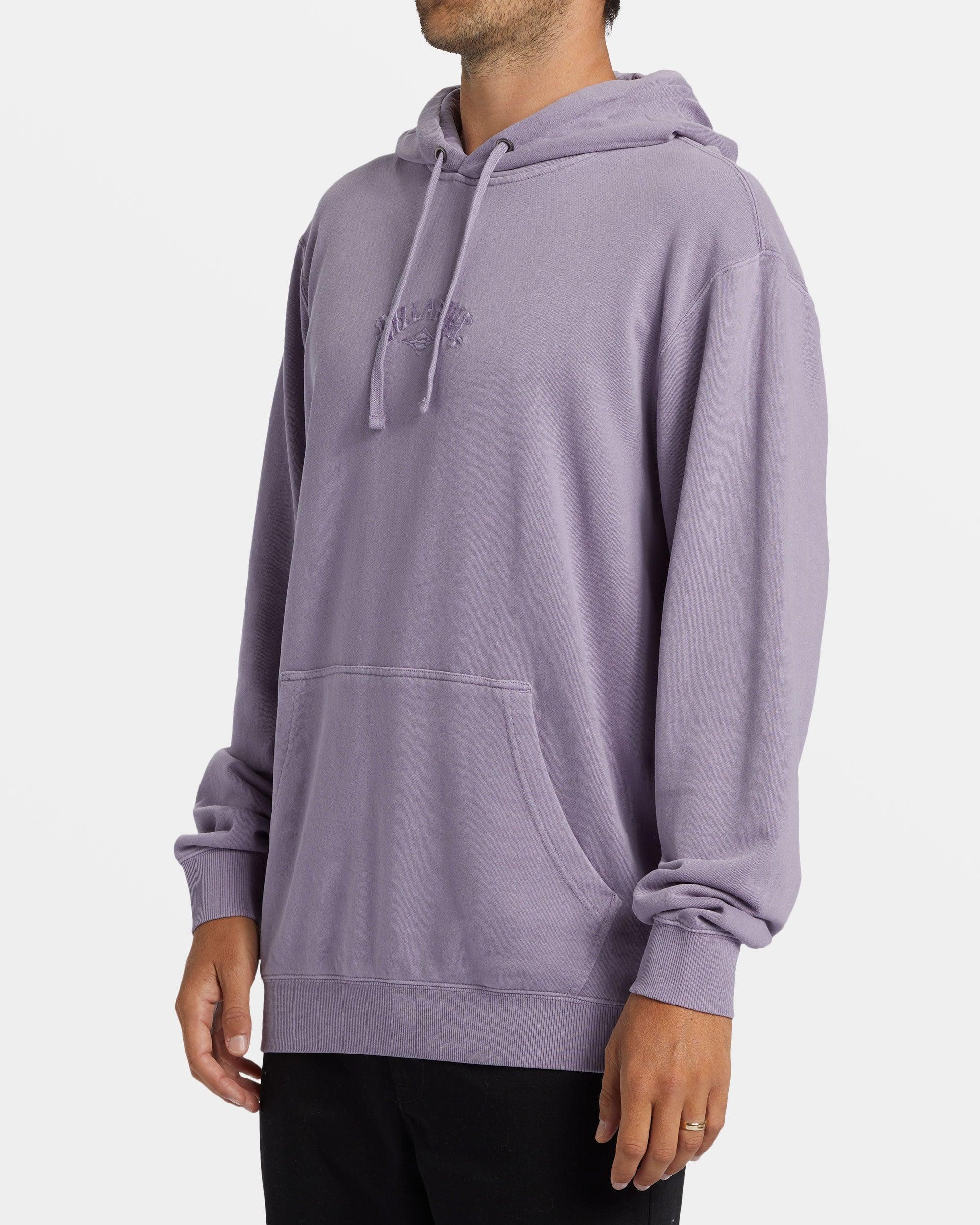 Wave Washed Hoodie - Purple Ash Male Product Image