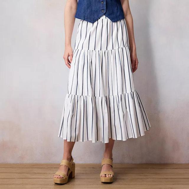 Womens LC Lauren Conrad Tiered Midi Skirt Product Image