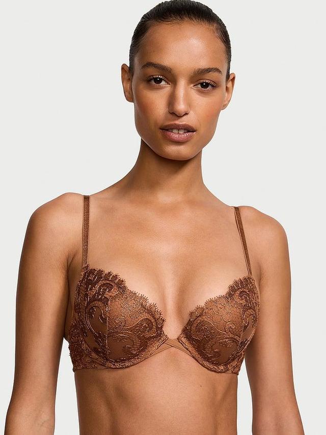 Boho Floral Embroidery Push-Up Bra Product Image