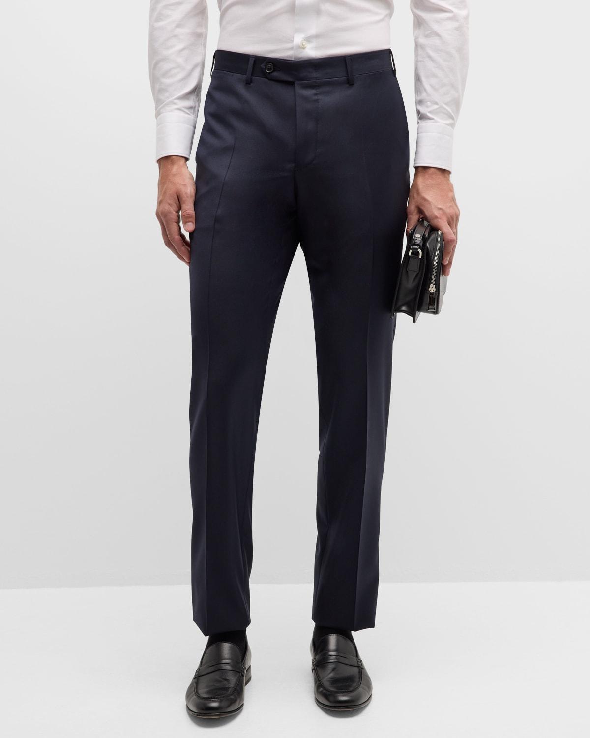 Mens Solid 150s Wool Twill Pants Product Image