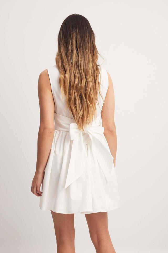 Deep Back Bow Detail Mini Dress Product Image