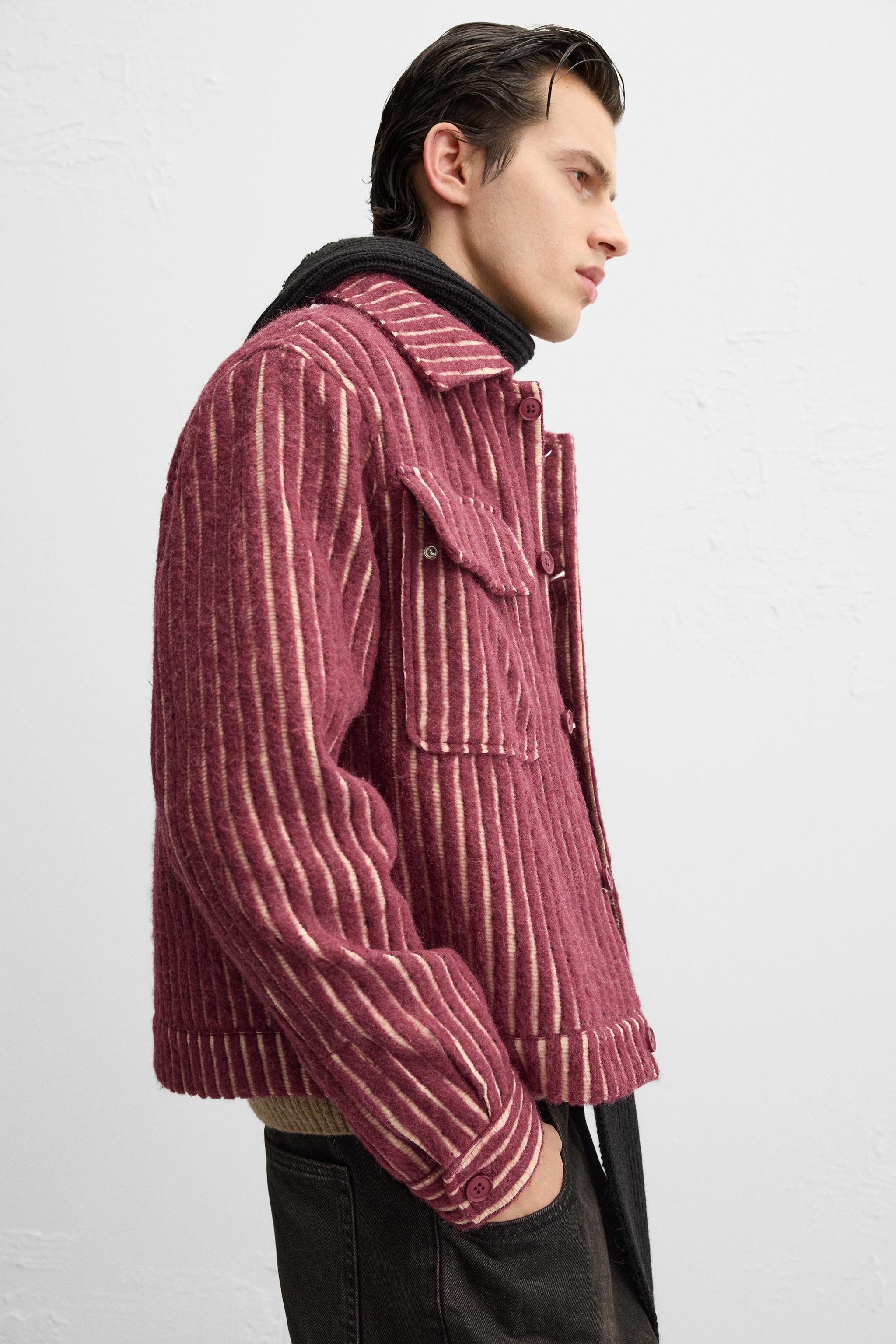 STRIPED JACQUARD JACKET Product Image