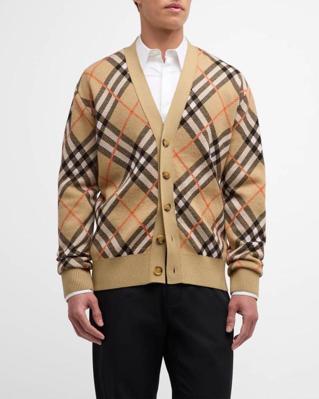 Mens Vintage Check Cardigan Product Image