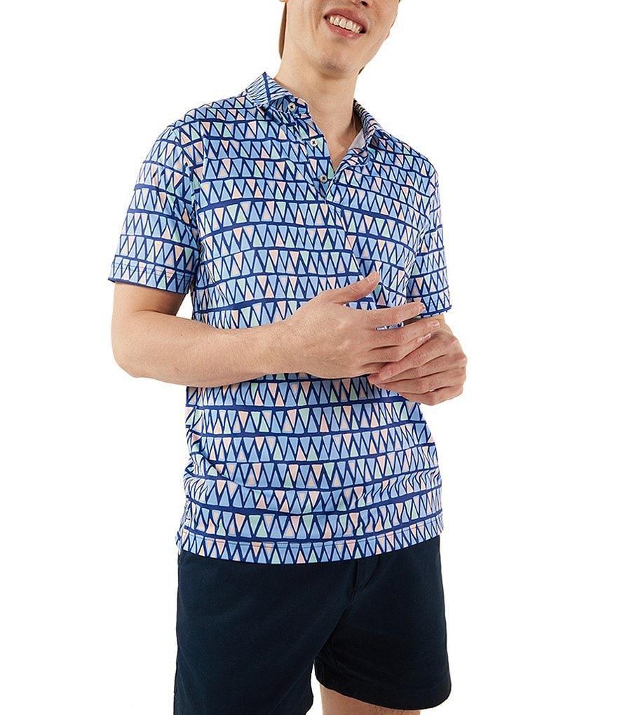 Chubbies Trianglater Short Sleeve Triangle Print Performance Polo Shirt Product Image