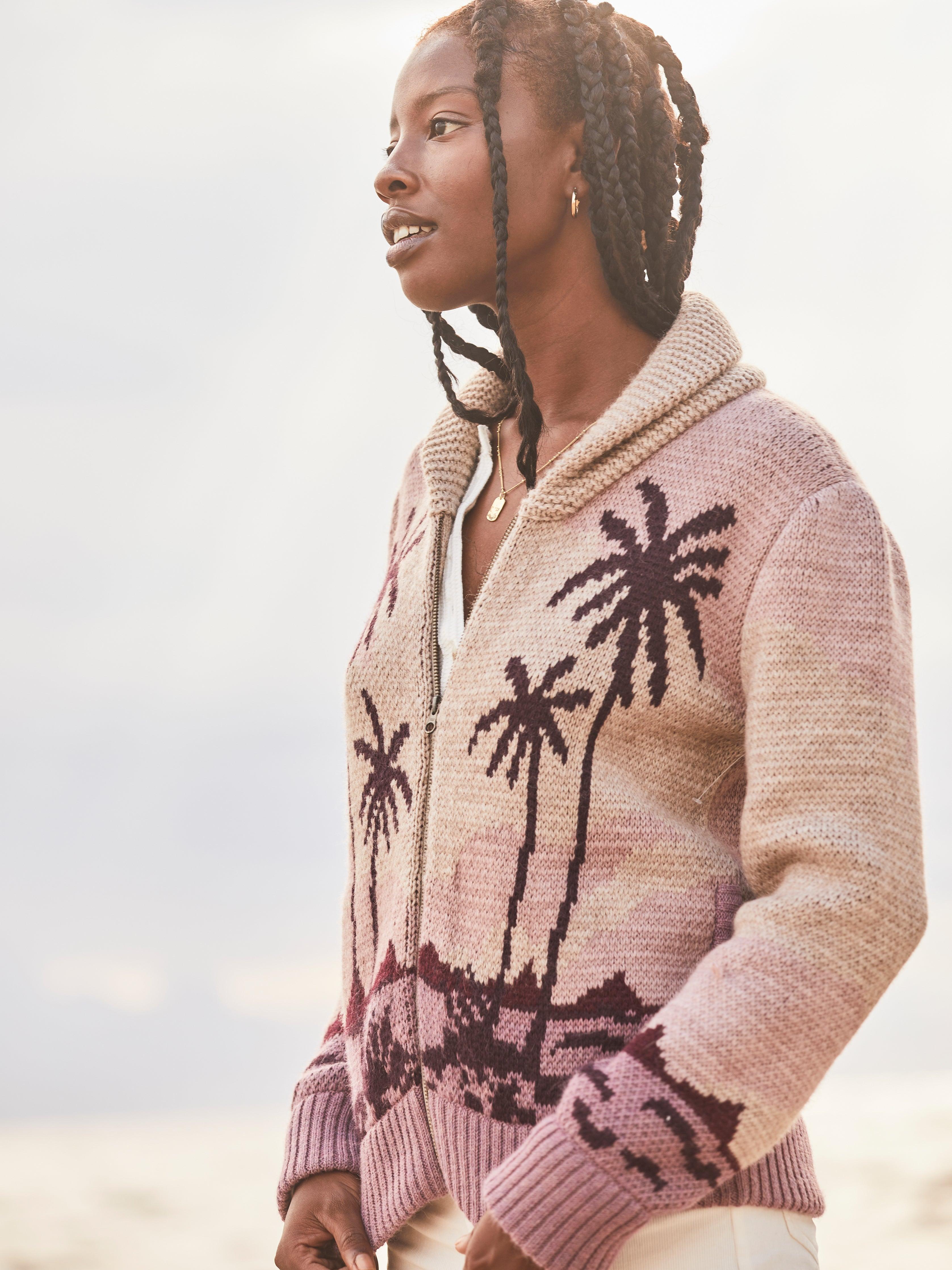 Sunset Palm Beach Cardigan - Sunset Palm Female Product Image