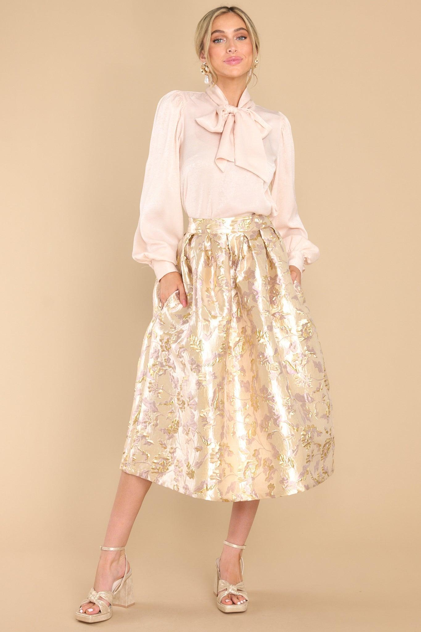 Aura Forever Grateful Gold Skirt Product Image