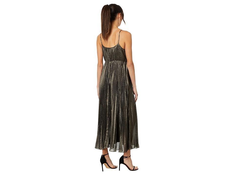 Lucky Brand Womens Pleated Party Midi Dress Product Image