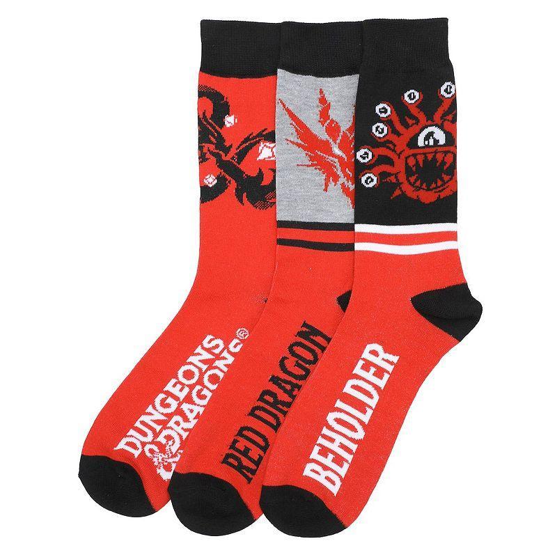 Mens Dungeons & Dragons 3-pack Crew Socks Set Product Image