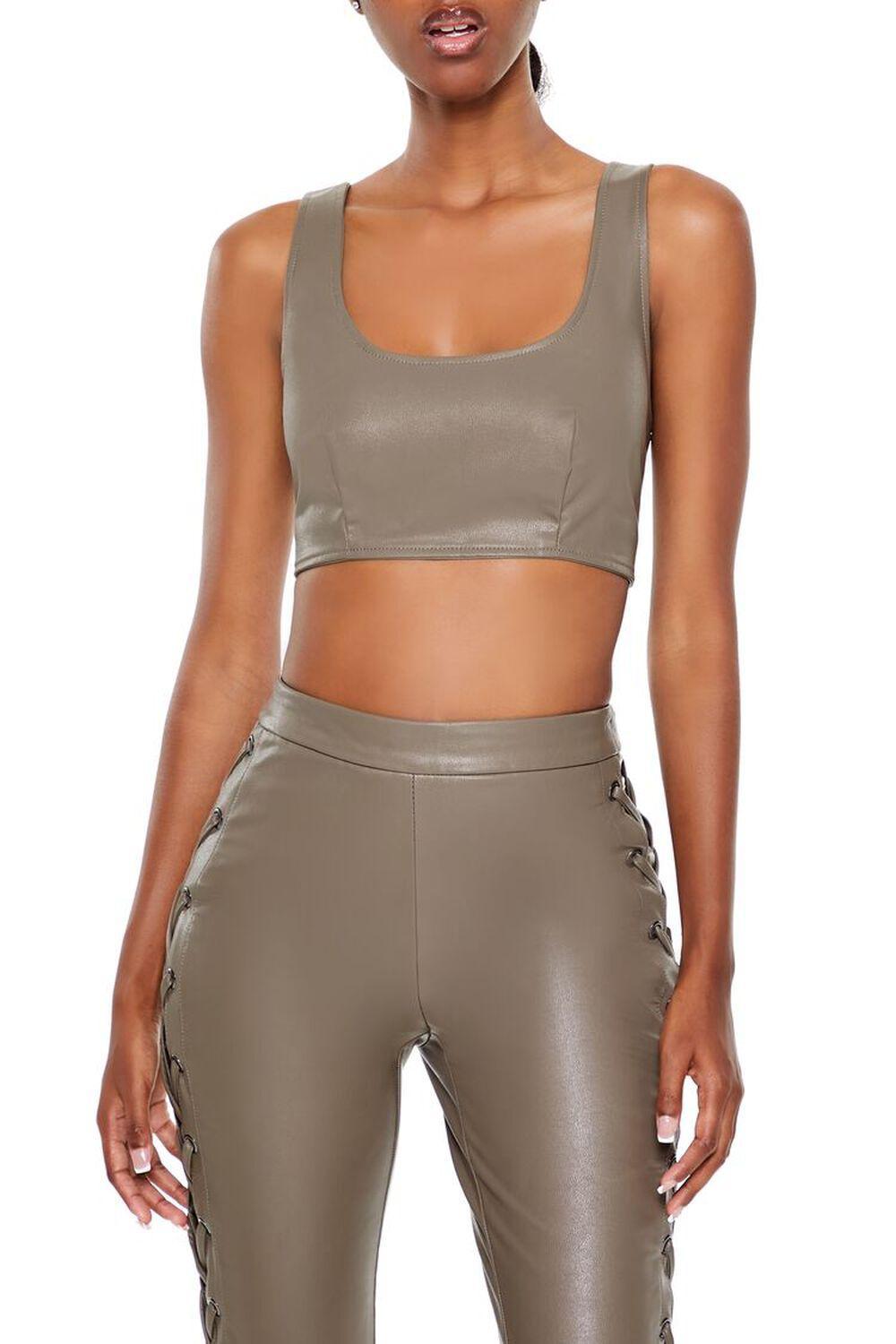 Faux Leather Crop Top | Forever 21 Product Image