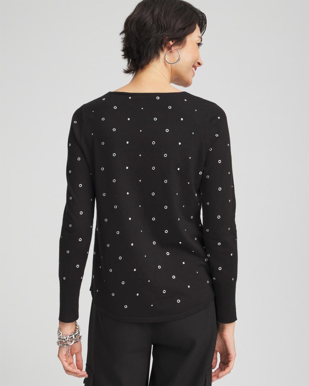 Studded V-Neck Sweater Product Image