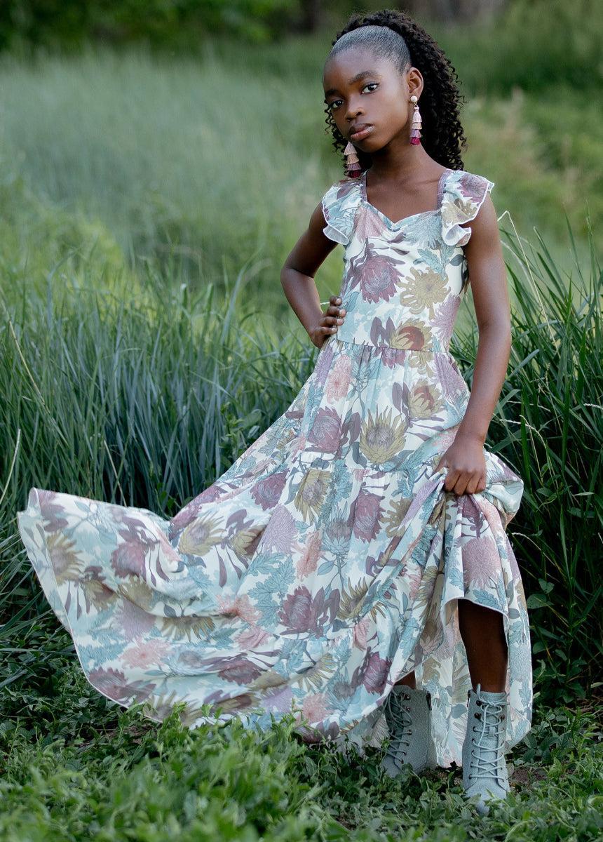 Varvara Dress in Ecru Floral Product Image