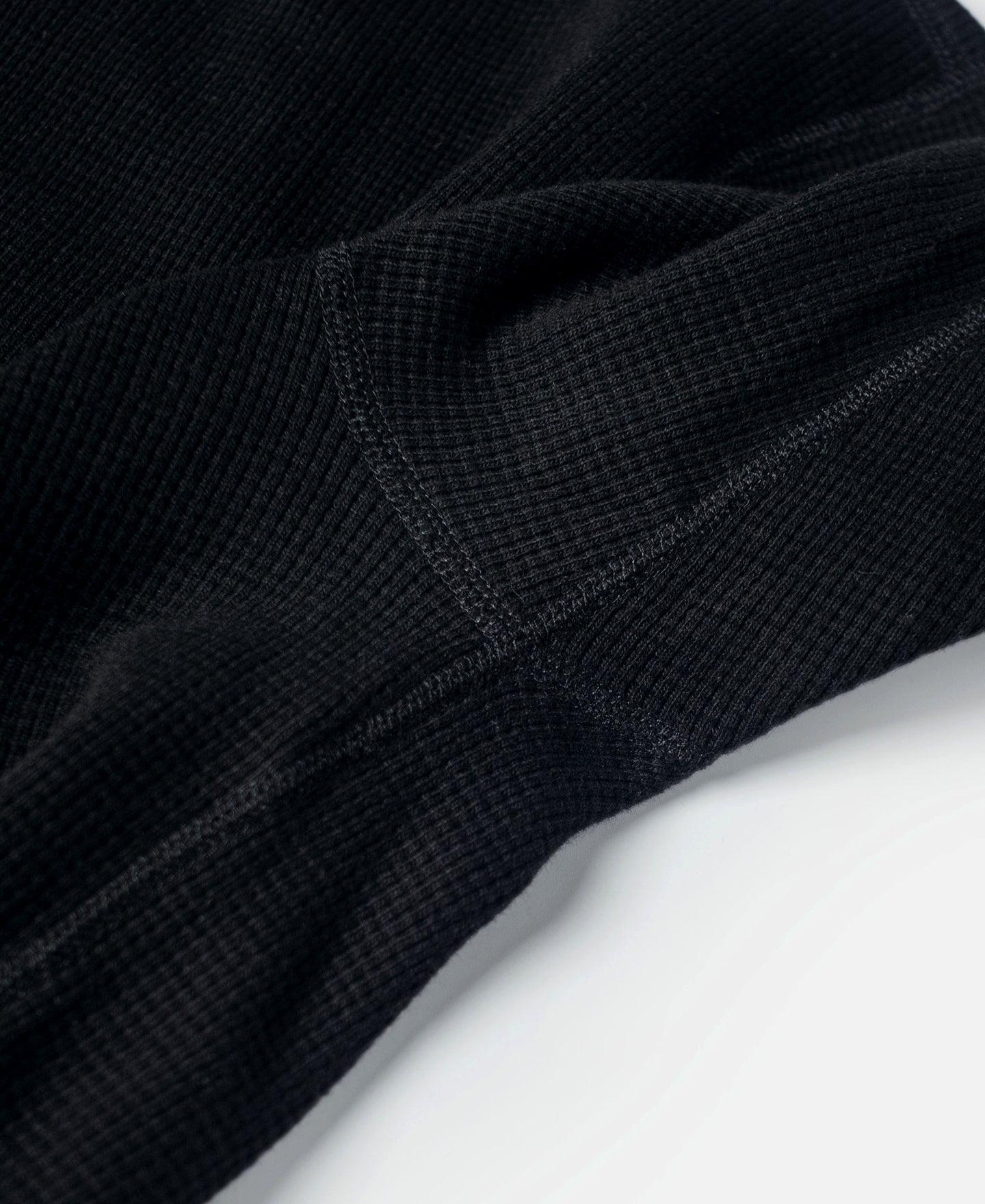 Heavyweight Waffle Cotton Underwear - Black Product Image