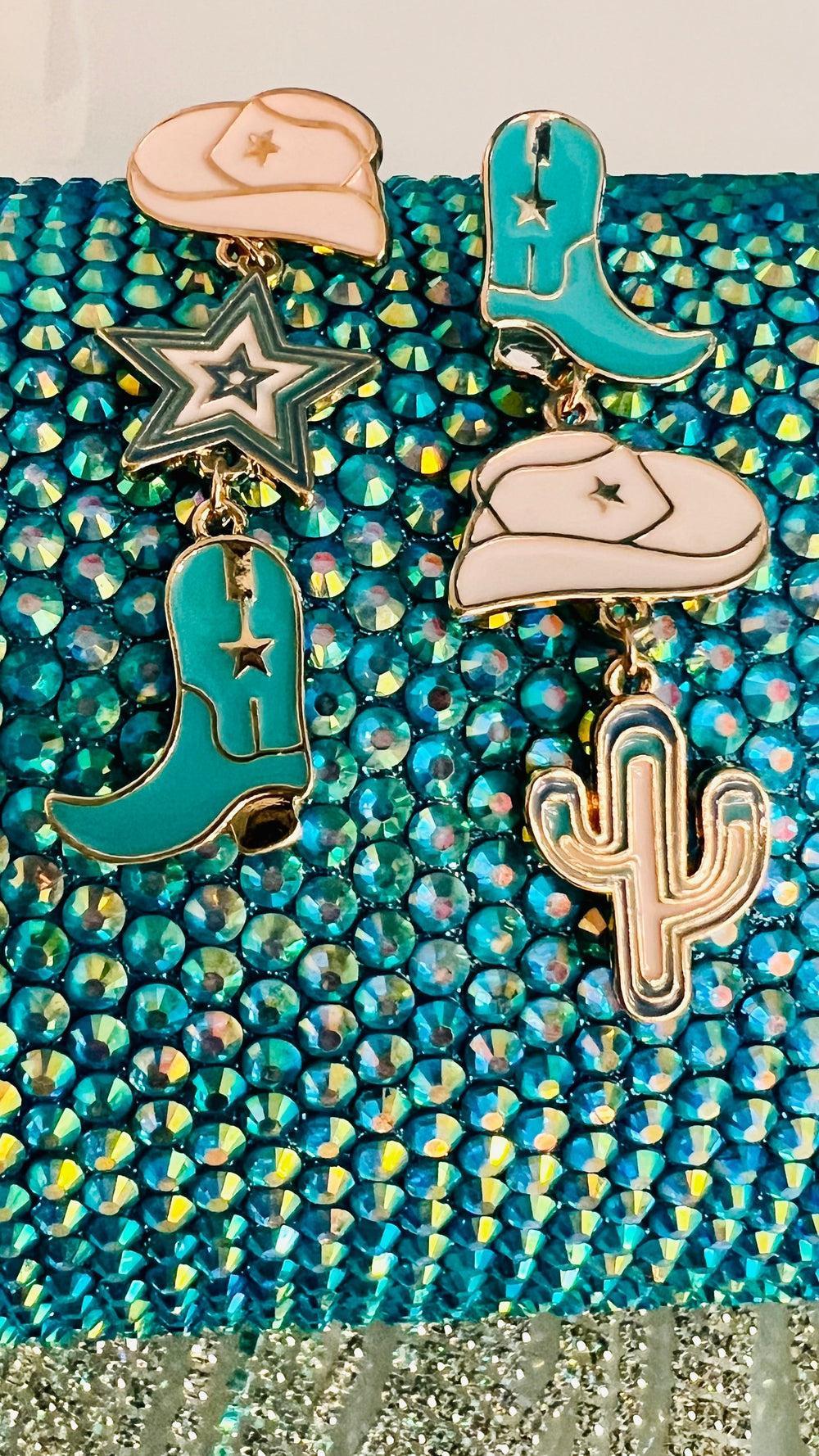 Dangling Western Turquoise Earrings Product Image