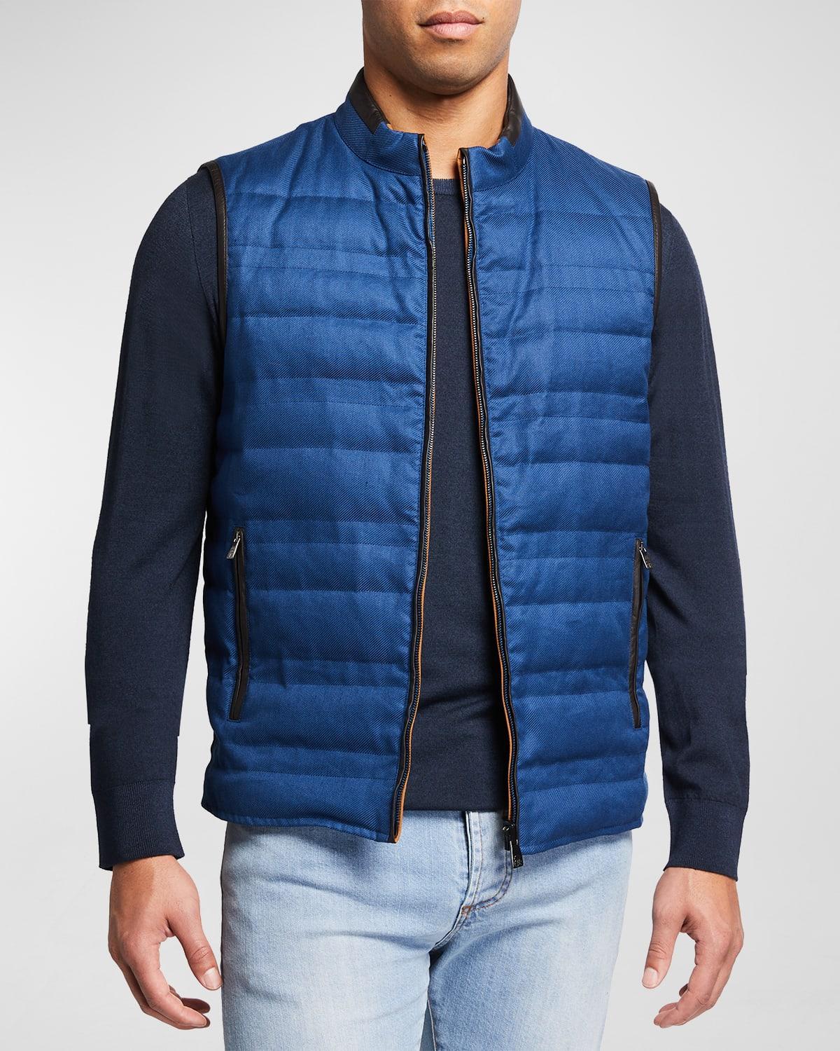 Mens Reversible Quilted Down Vest Product Image