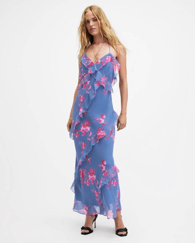 Marina Iona Floral Print Slim Fit Dress Product Image