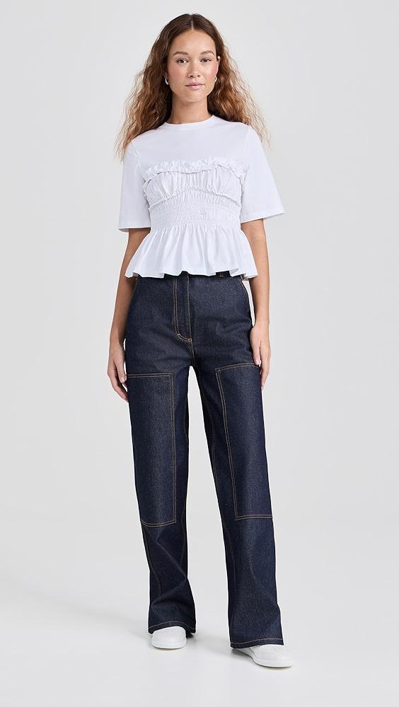 Cecilie Bahnsen Vilde T-Shirt Jersey White | Shopbop Product Image