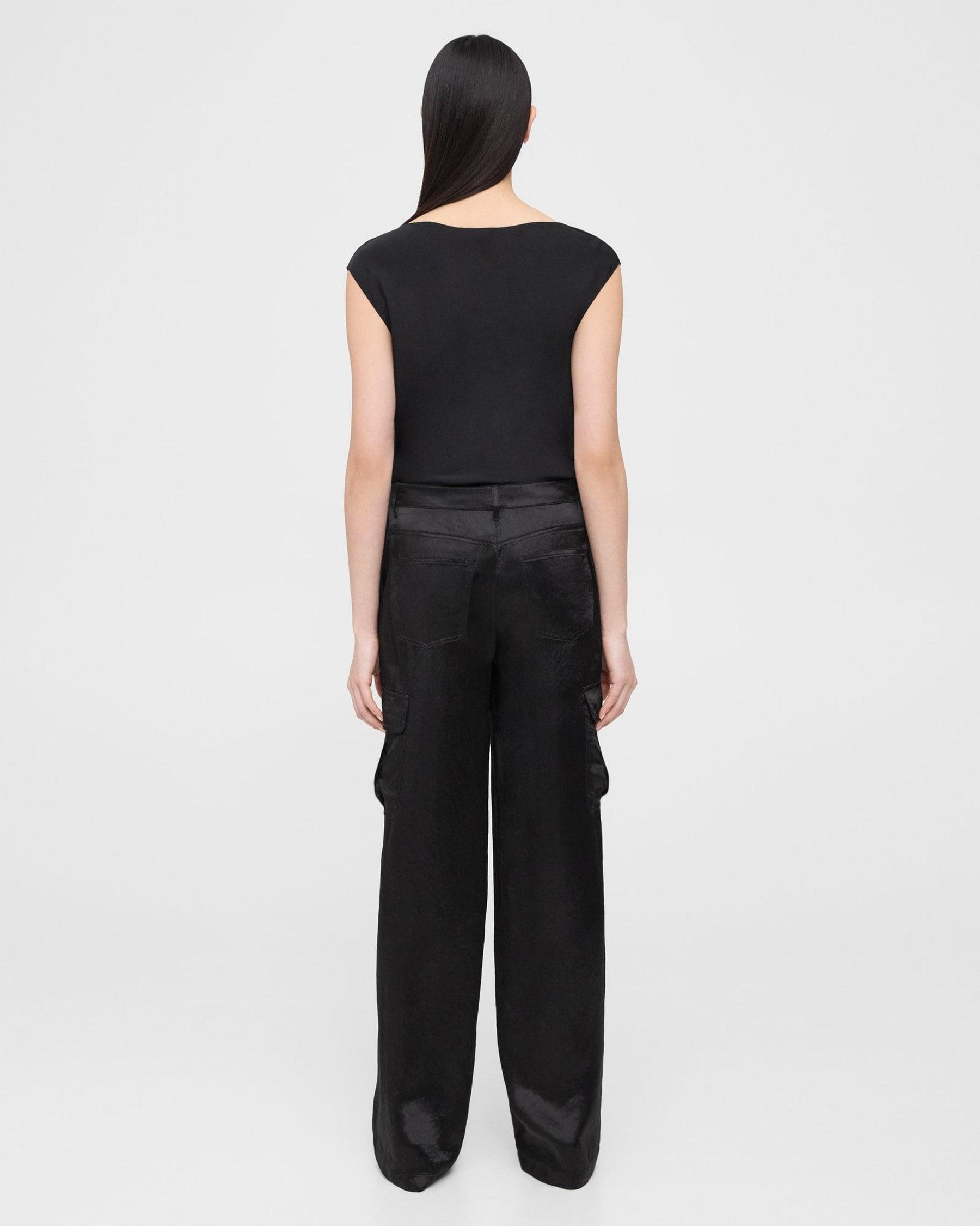 Cargo Pant in Textured Satin Product Image