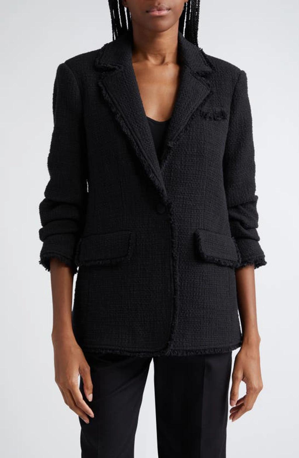 Khloe Boucle Blazer In Black Product Image