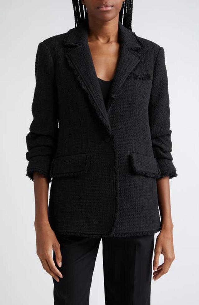 Khloe Boucle Blazer In Black Product Image