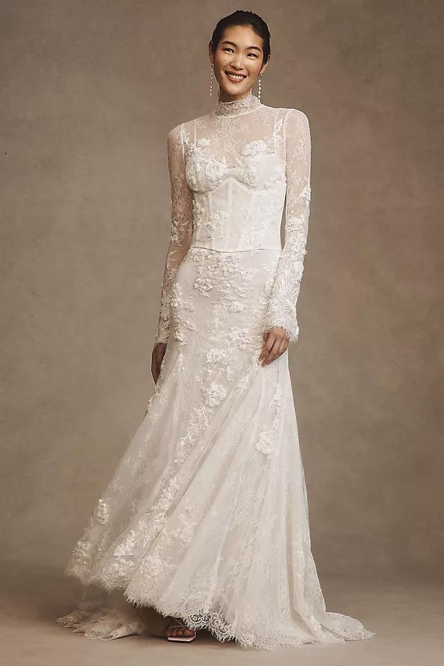 Willowby by Watters Serene Long-Sleeve Lace Wedding Gown Product Image