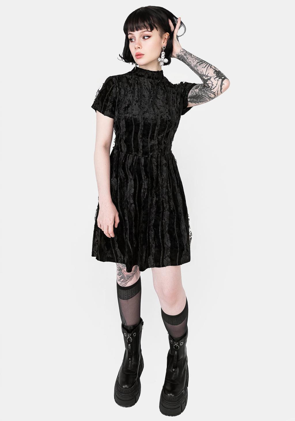 Imogen Velour Mini Dress Product Image