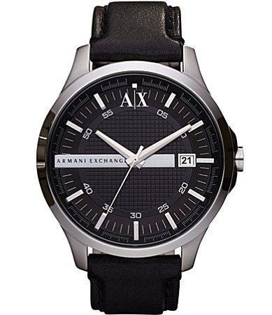 AX Armani Exchange Smart Leather Strap 3 Hand and Date Watch Product Image