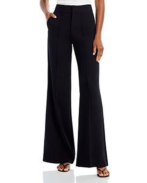 Alice + Olivia Dylan High Waist Wide Leg Faux Leather Pants Product Image