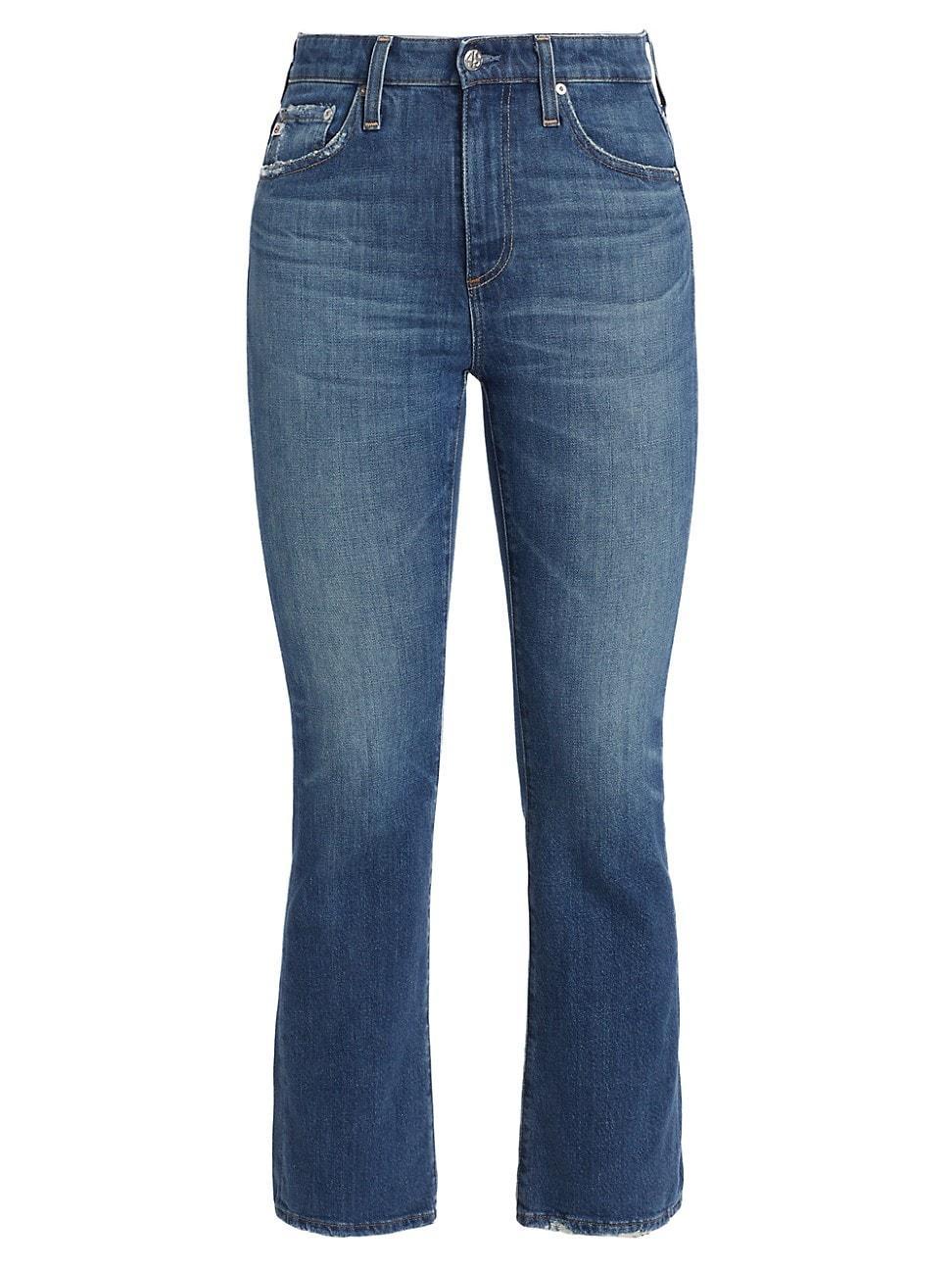 Womens Farrah Cropped Boot-Cut Jeans Product Image