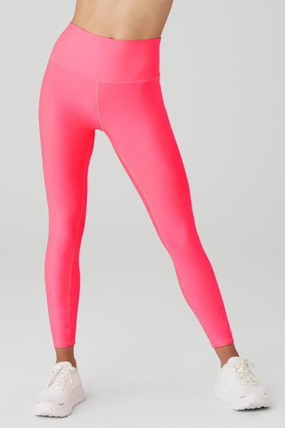 7/8 High-Waist Airlift Legging - Fluorescent Pink Coral Product Image