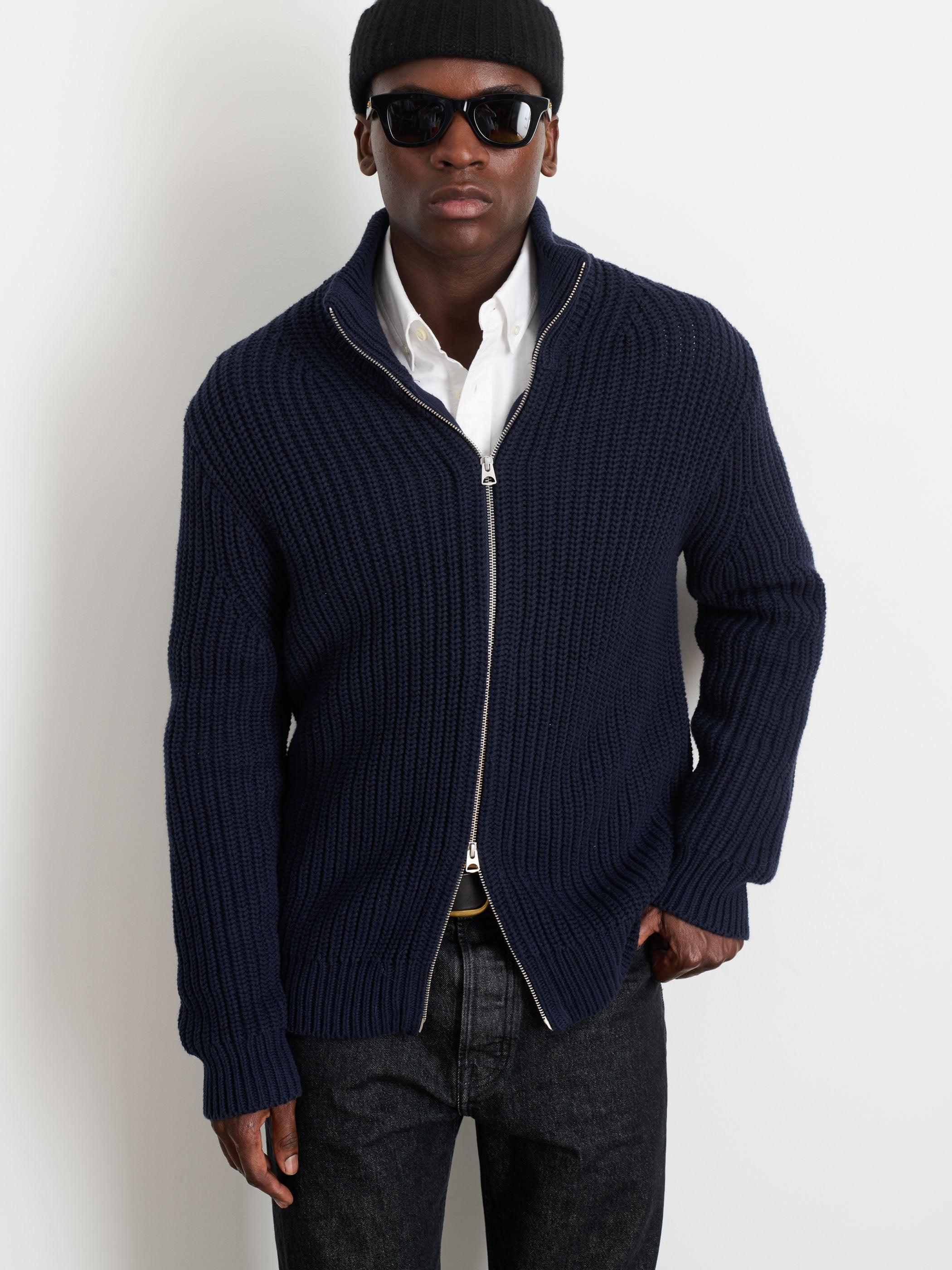 Wright Cardigan in Chunky Cotton Male Product Image