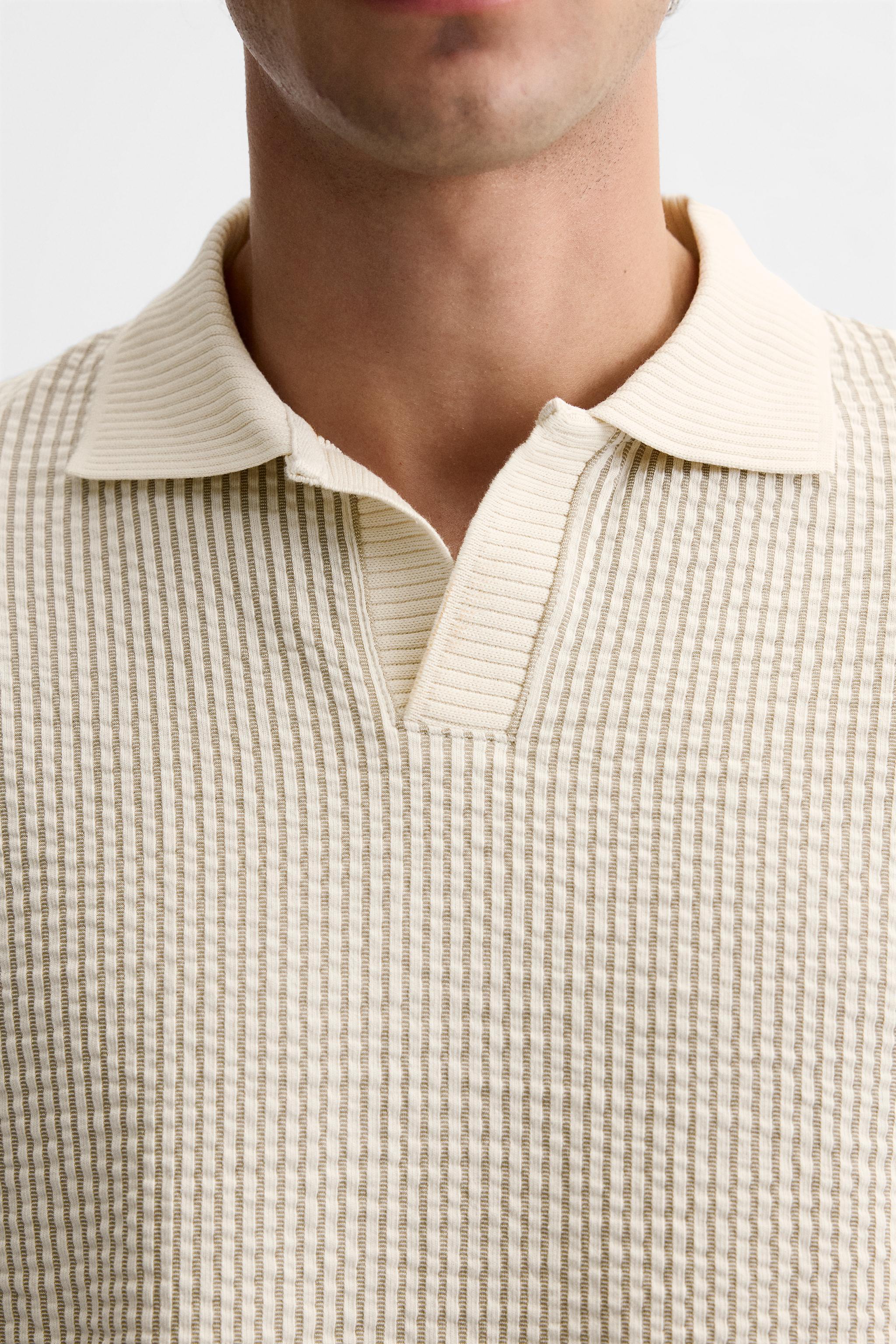 SEERSUCKER JACQUARD POLO Product Image