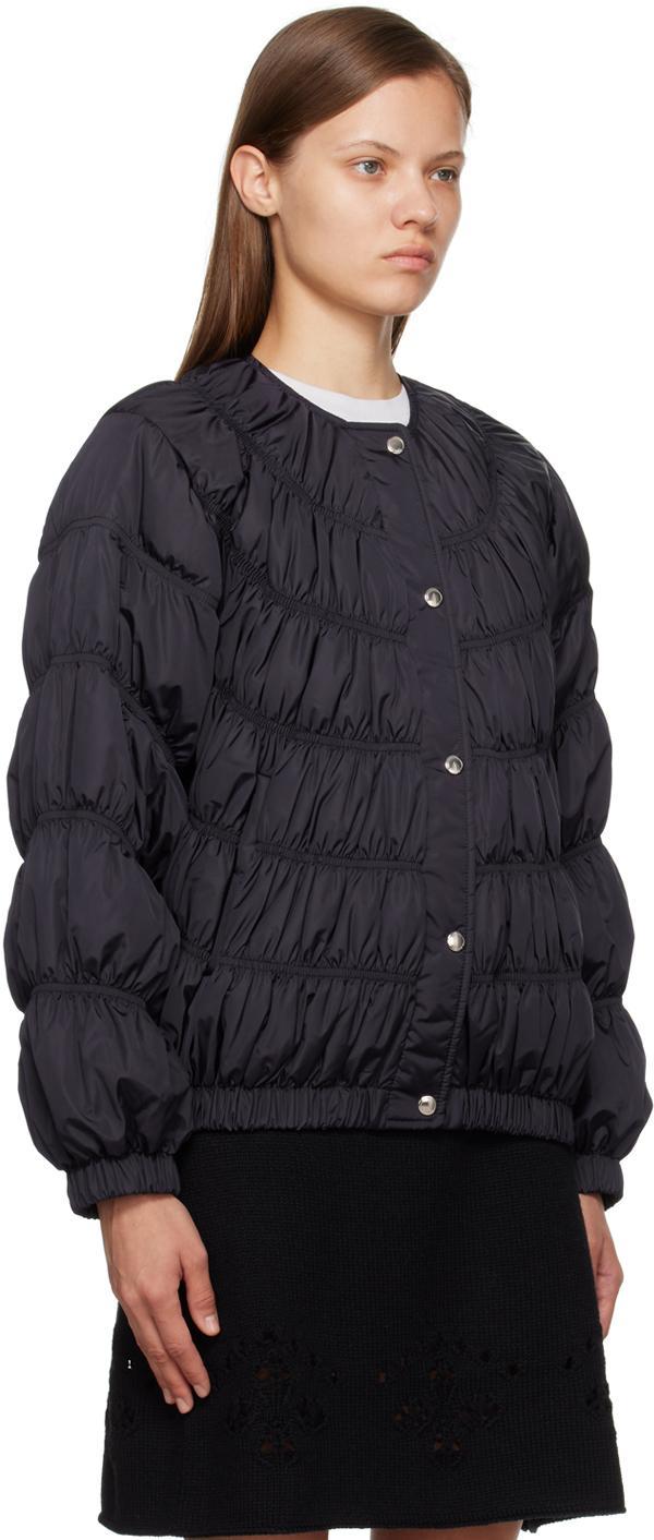 CHLOÉ Ruched Puffer Jacket In Abyss Blue Product Image