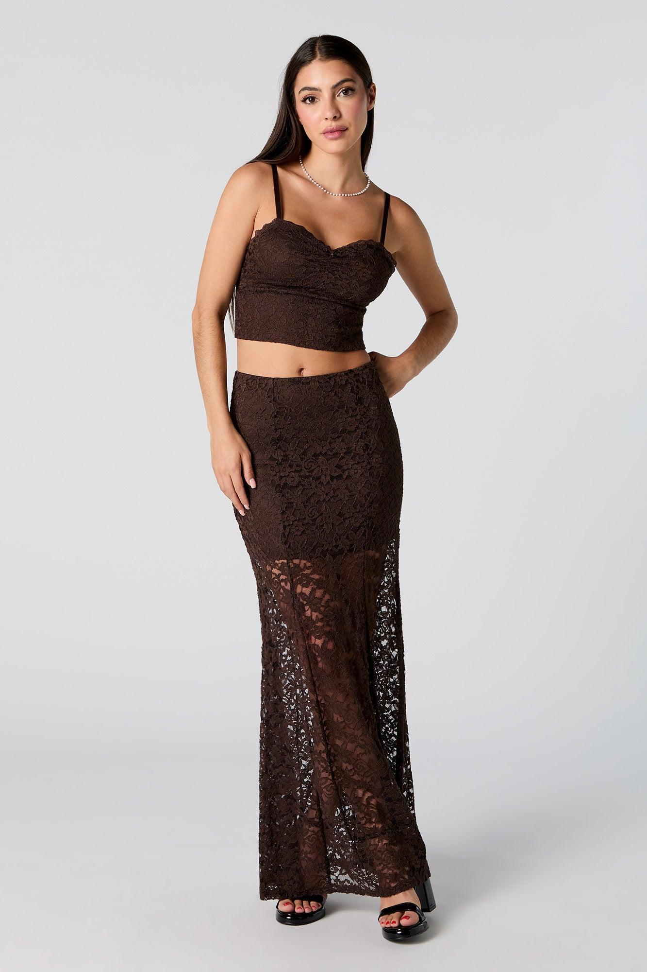 Floral Lace Maxi Skirt Female product image