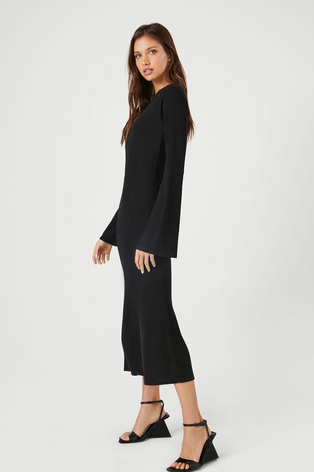 Ribbed Knit Open-Back Midi Dress | Forever 21 Product Image