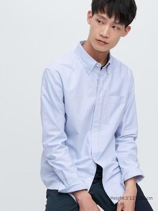 Mens Oxford Slim-Fit Shirt 2022 Edition Blue 3XL UNIQLO US Product Image