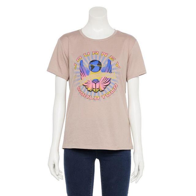 Womens Journey Tour Graphic Tee, Girls Brown Product Image