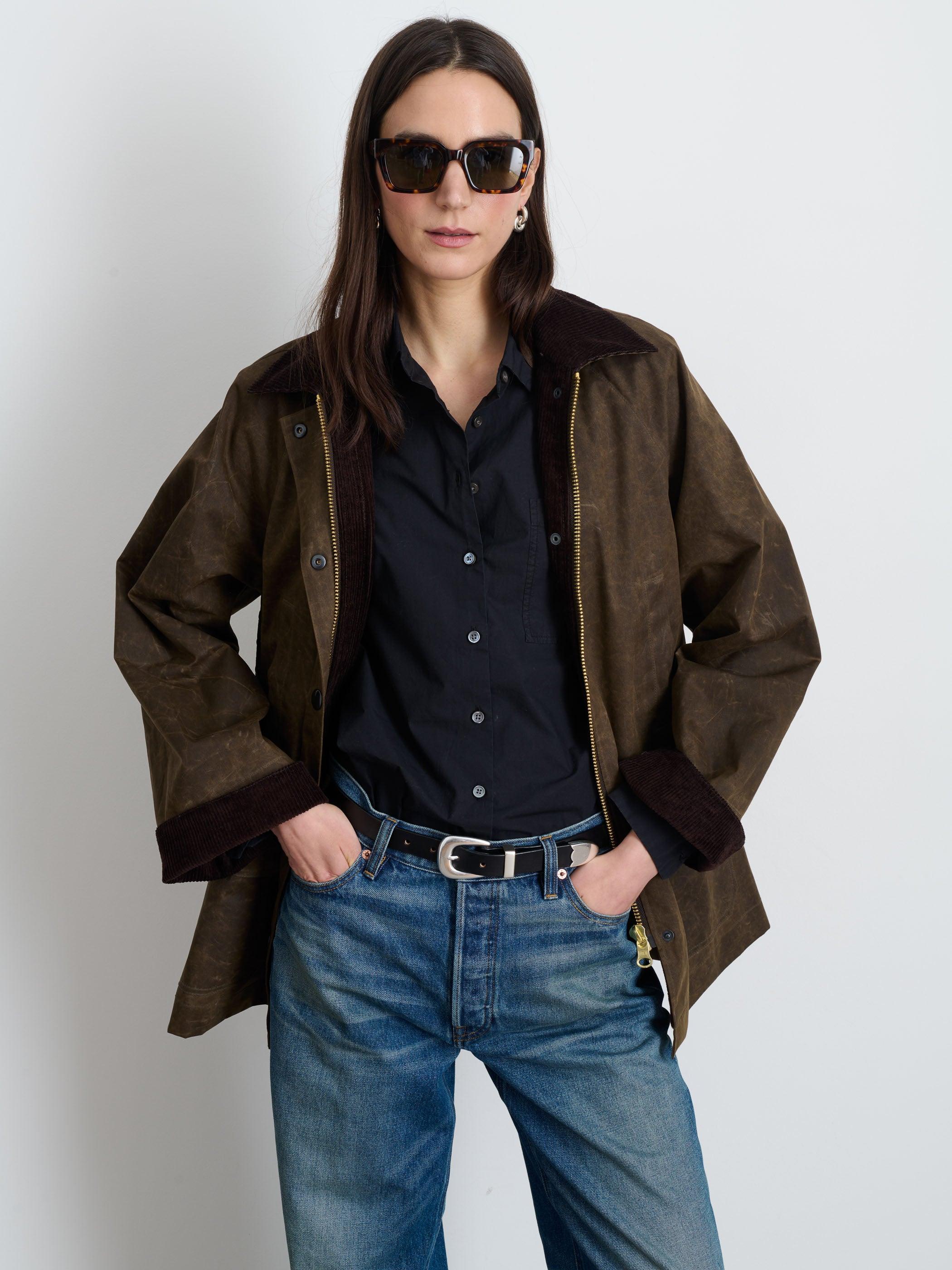 Chiltern Street Jacket In Waxed Cotton Female Product Image