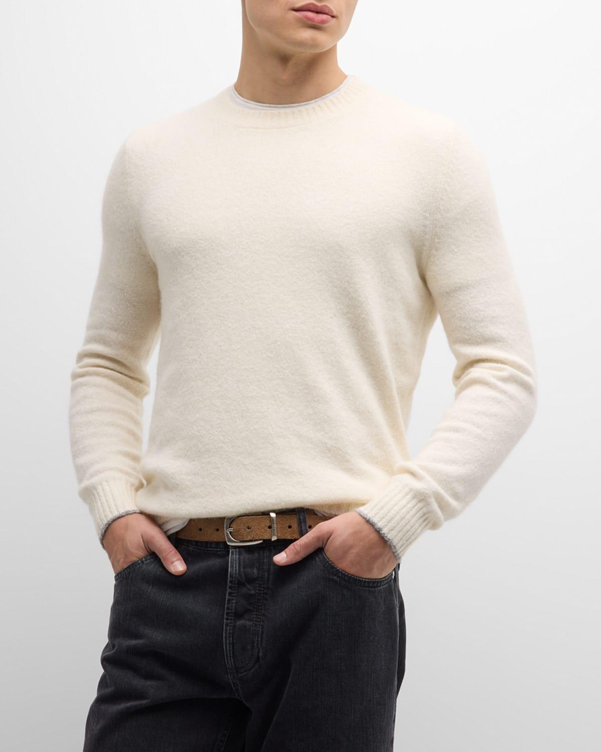 Mens Melange Crewneck Sweater Product Image