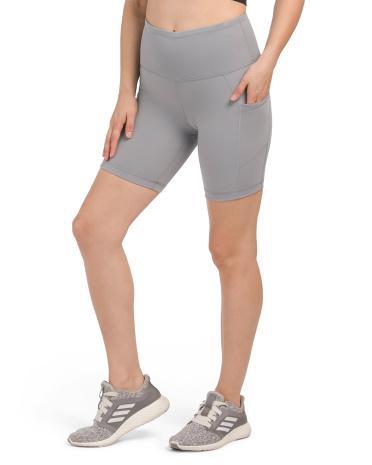 2pk Lux Rewind High Rise Side Pocket Shorts for Women | Polyester/Spandex Product Image