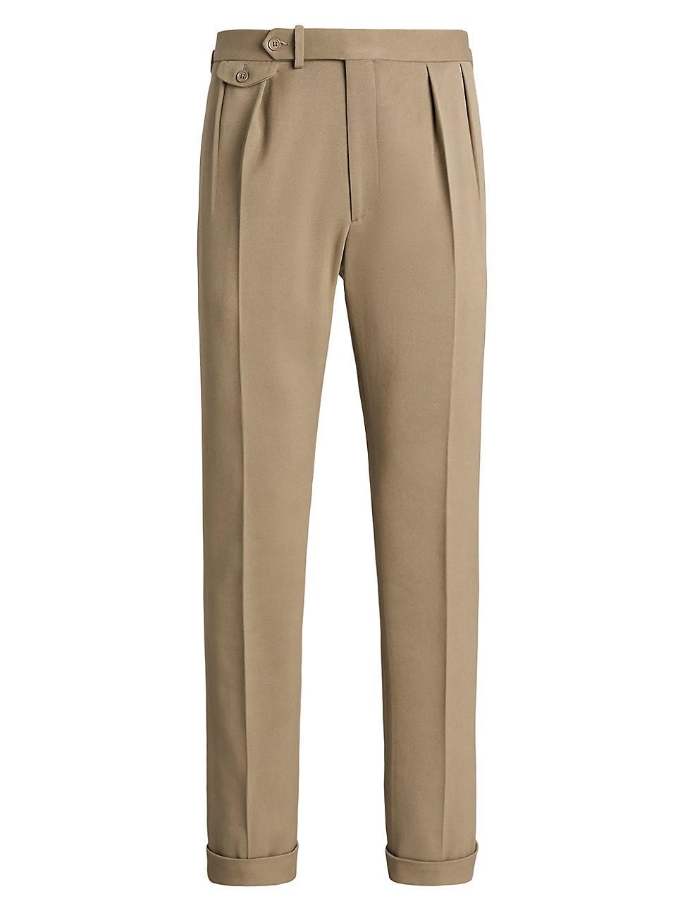 Mens Cavalry Twill Pleated Trousers Product Image