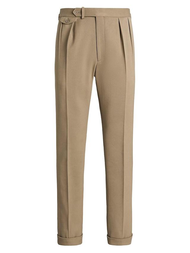 Mens Cavalry Twill Pleated Trousers Product Image