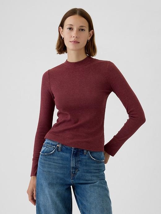 Essential Rib Mockneck T-Shirt Product Image