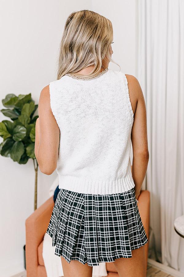 Truly Talented Knit Top In White Product Image