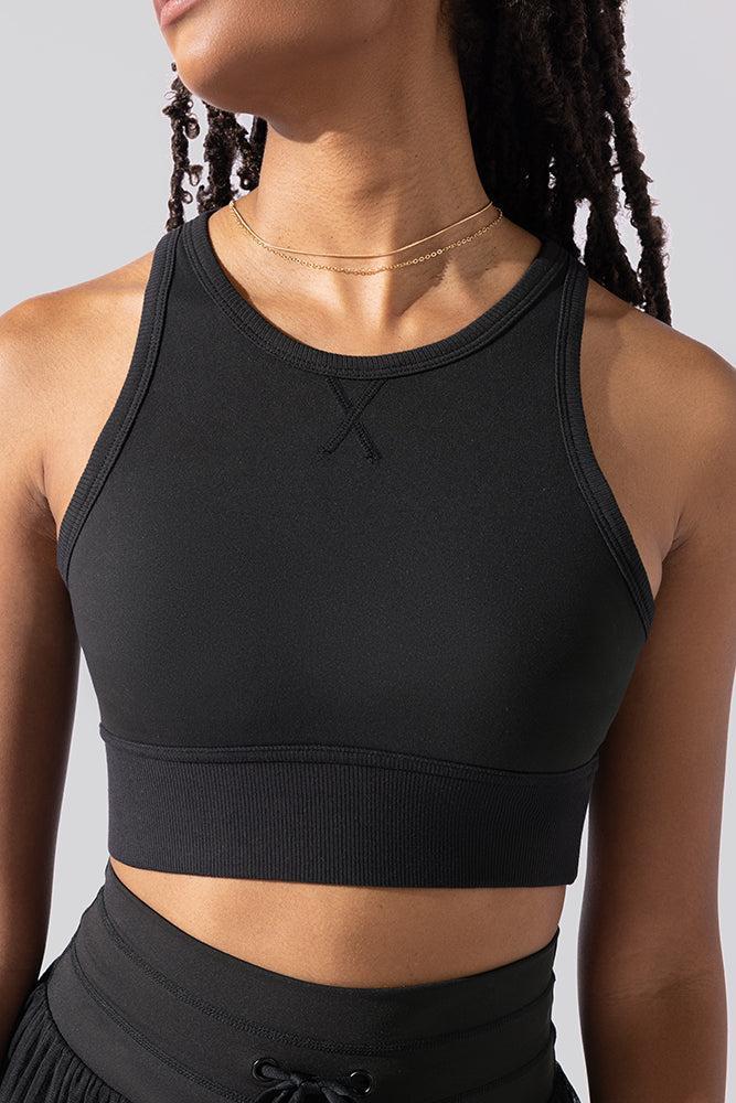 Sweat Sesh Crop Top - Black Product Image