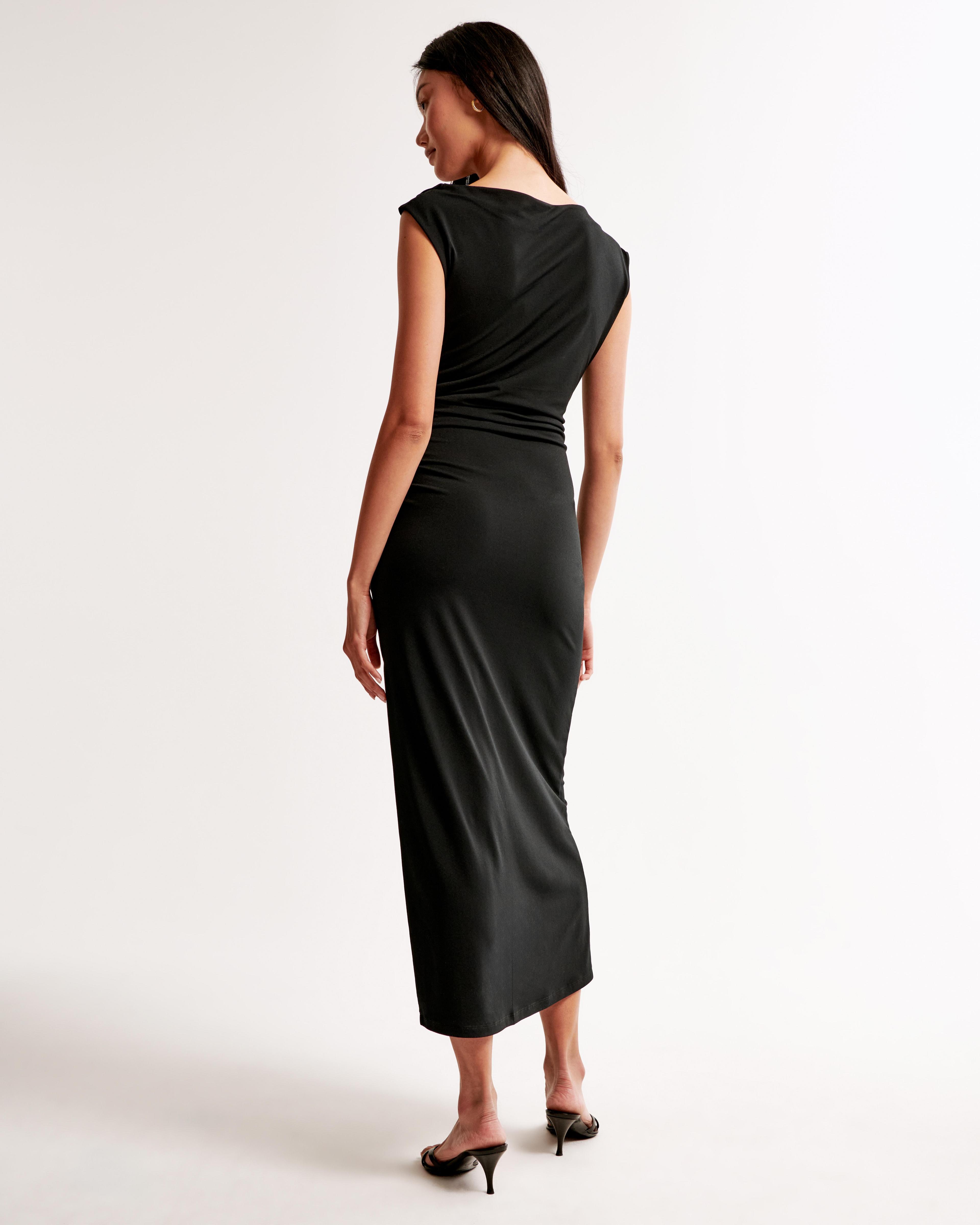 Asymmetrical Draped Maxi Dress Product Image