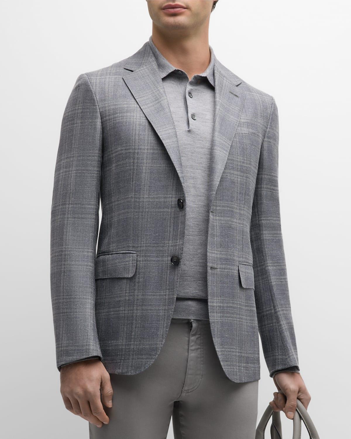 Mens Tonal Plaid Sport Coat Product Image