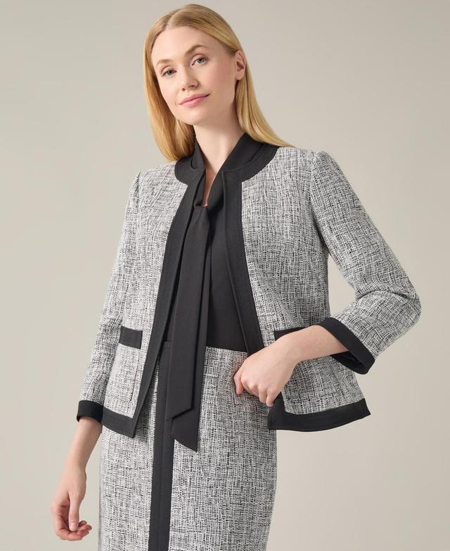 Kasper Womens Framed Patch-Pocket Jacket Product Image