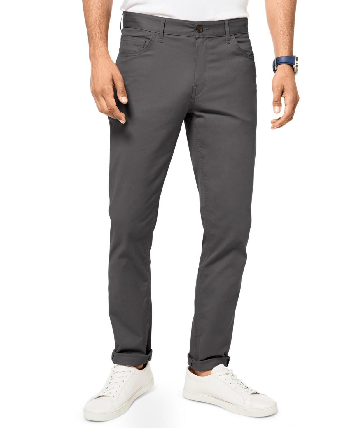 Michael Kors Slim-Fit Parker Stretch Flat Front Twill Pants Product Image