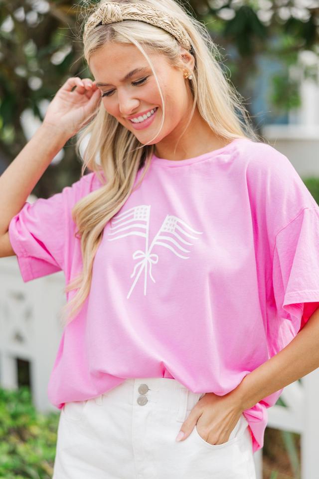 Home Of The Brave Pink Graphic Tee Female Product Image